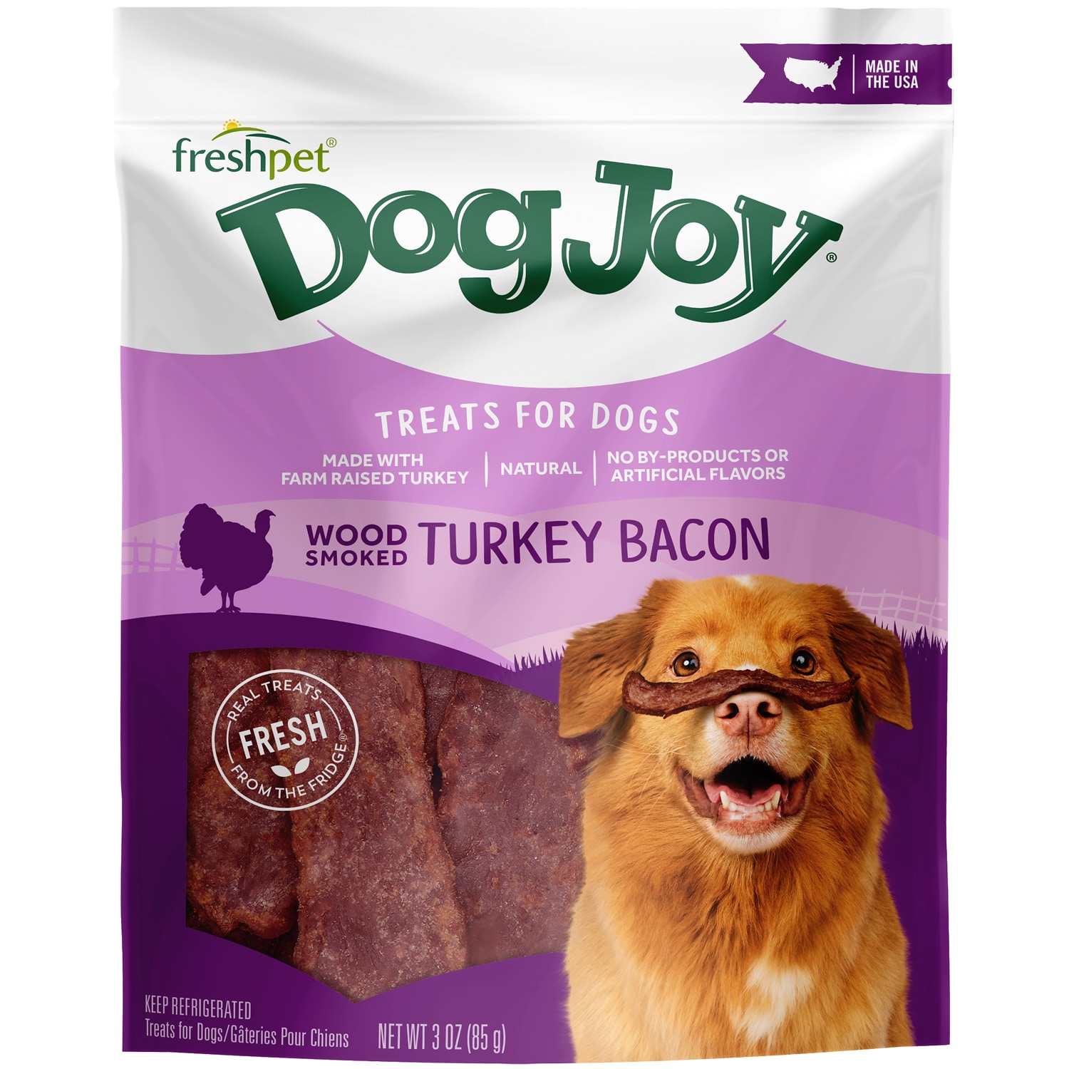 Freshpet Dog Joy Refrigerated Treats, Turkey Bacon For Dogs