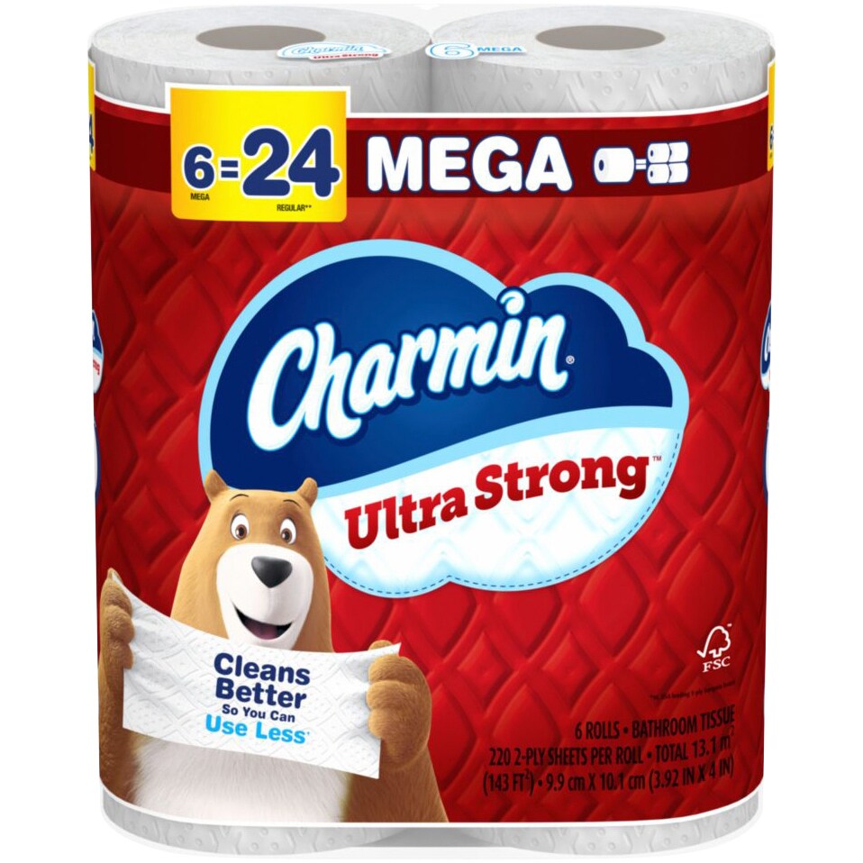 Charmin Ultra Strong 2-Ply Bathroom Tissue, Mega Rolls
