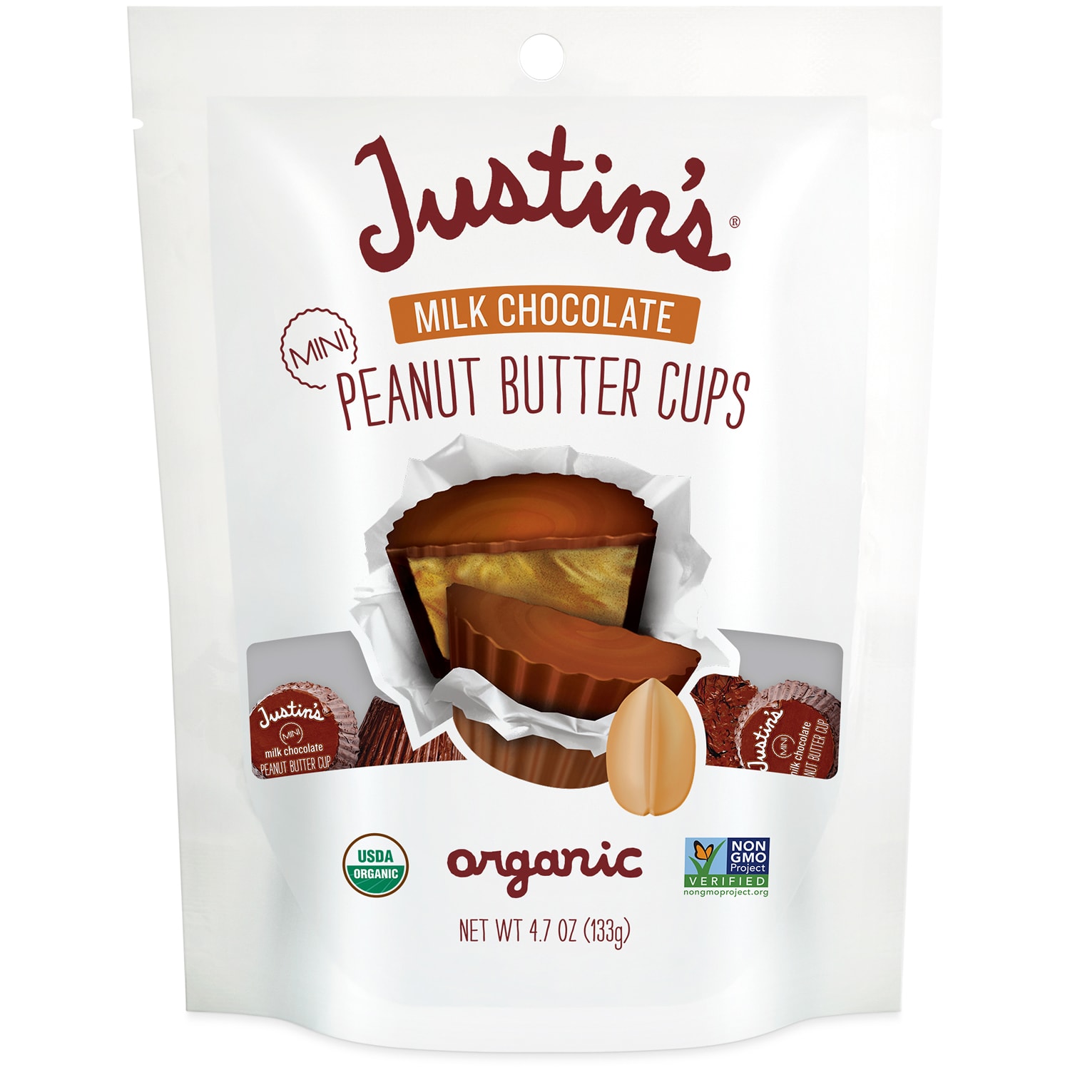 Justin's Mini Peanut Butter Cups, Milk Chocolate