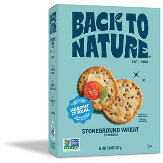 Back to Nature Organic Crackers, Stoneground Wheat