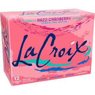 LaCroix Sparkling Water, Razz-Cranberry, Cans