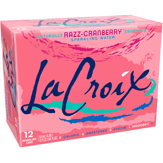 LaCroix Sparkling Water, Razz-Cranberry, Cans