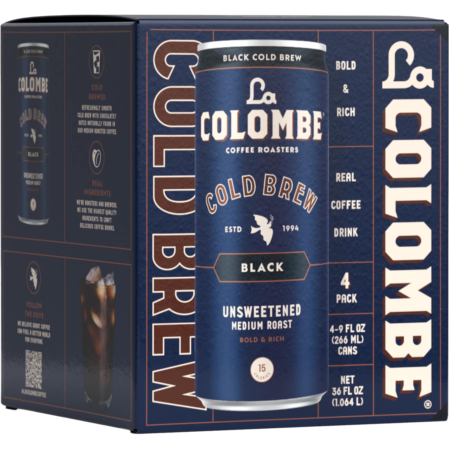 La Colombe Cold Brew Coffee, Brazilian, Cans