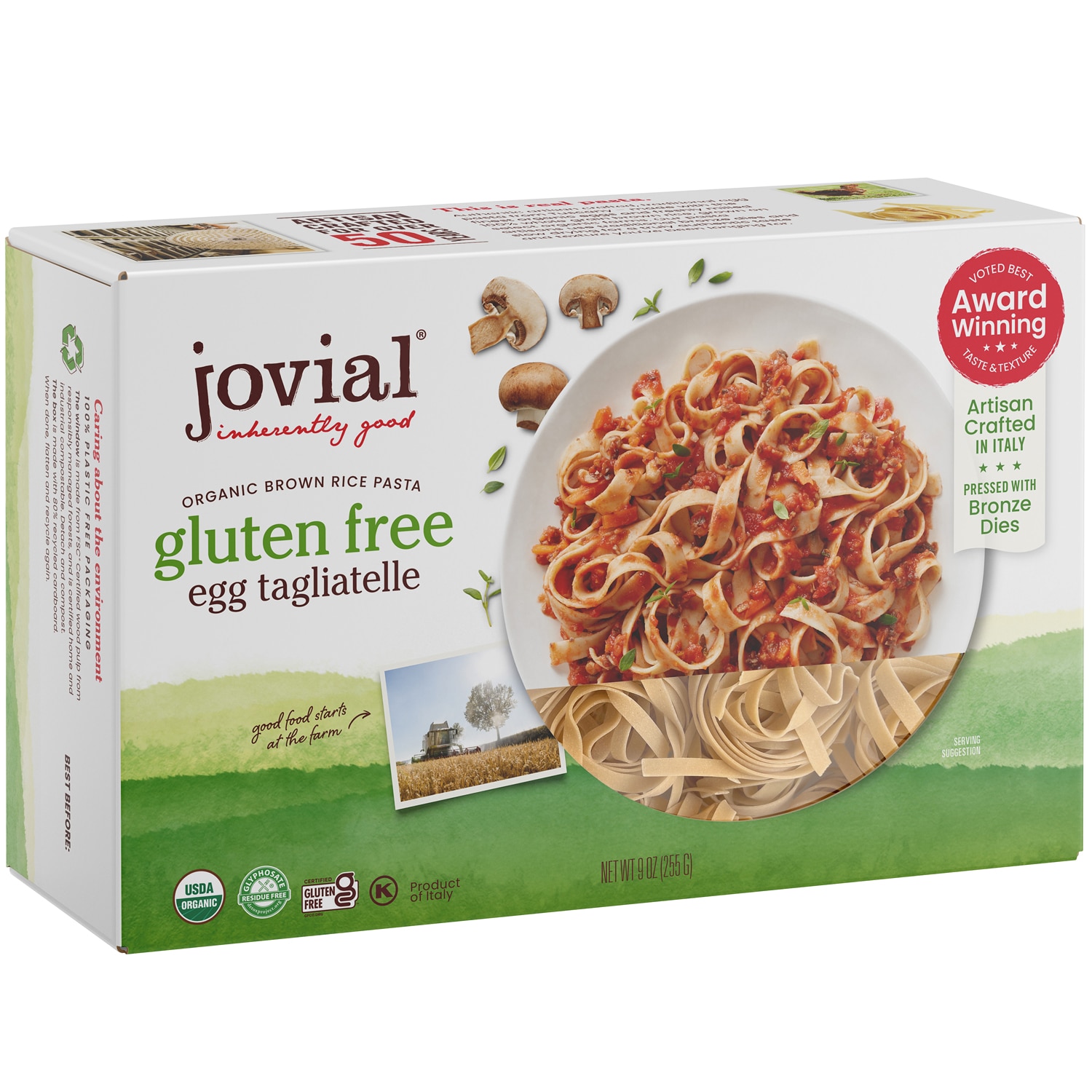 Jovial Organic Gluten-Free Brown Rice Egg Tagliatelle