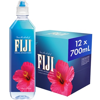 FIJI Natural Artesian Water, Sports Cap, Plastic Bottles