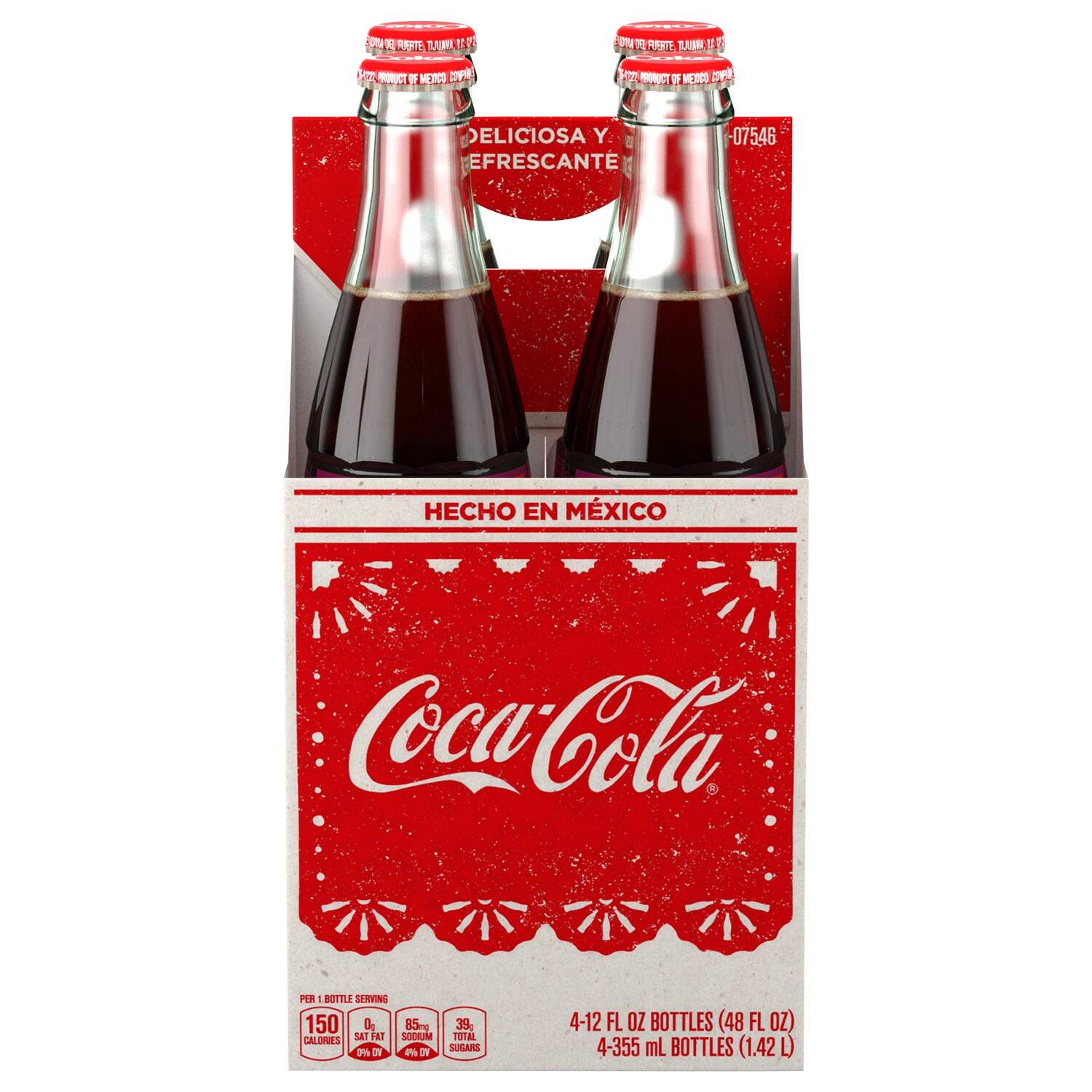 Coca-Cola Cola, Made in Mexico, Glass Bottles