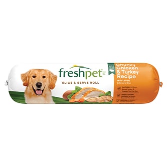 Freshpet Select Slice & Serve Roll Refrigerated Dog Food, Chunky Chicken & Turkey Recipe