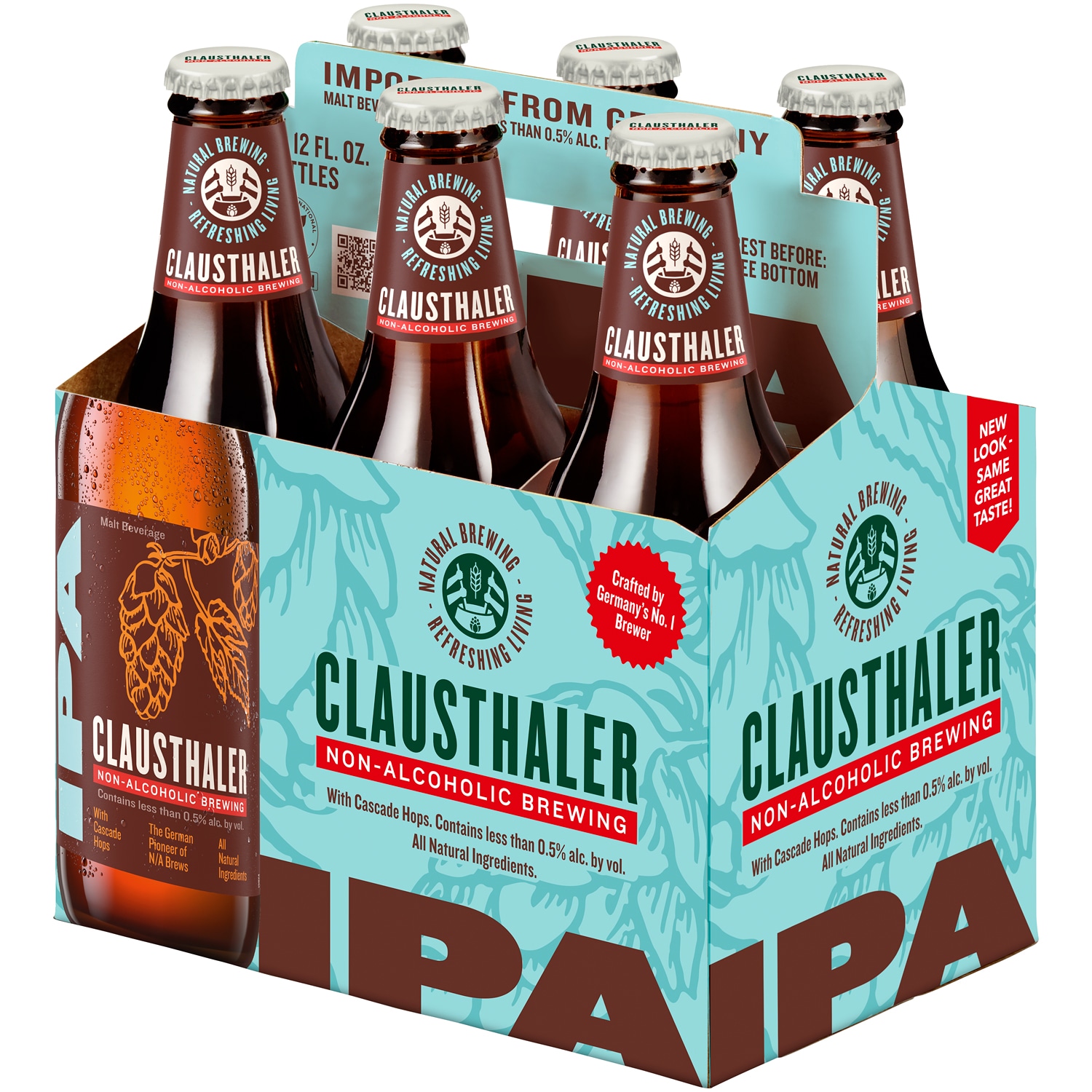 Clausthaler IPA Non-Alcoholic Beer, Glass Bottles