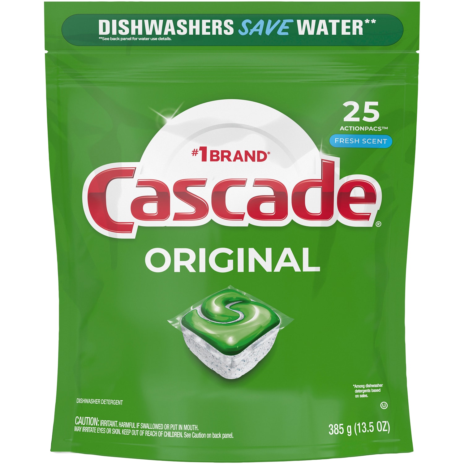 Cascade Original ActionPacs Dishwasher Detergent, Fresh Scent