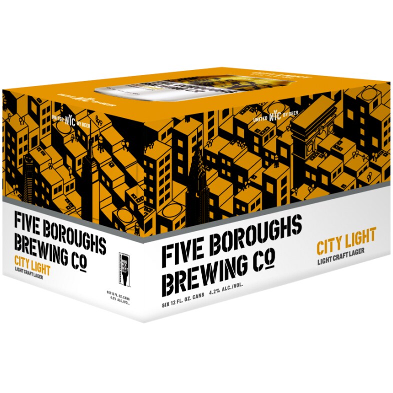 Five Boroughs Brewing Co. City Light Lager, Cans