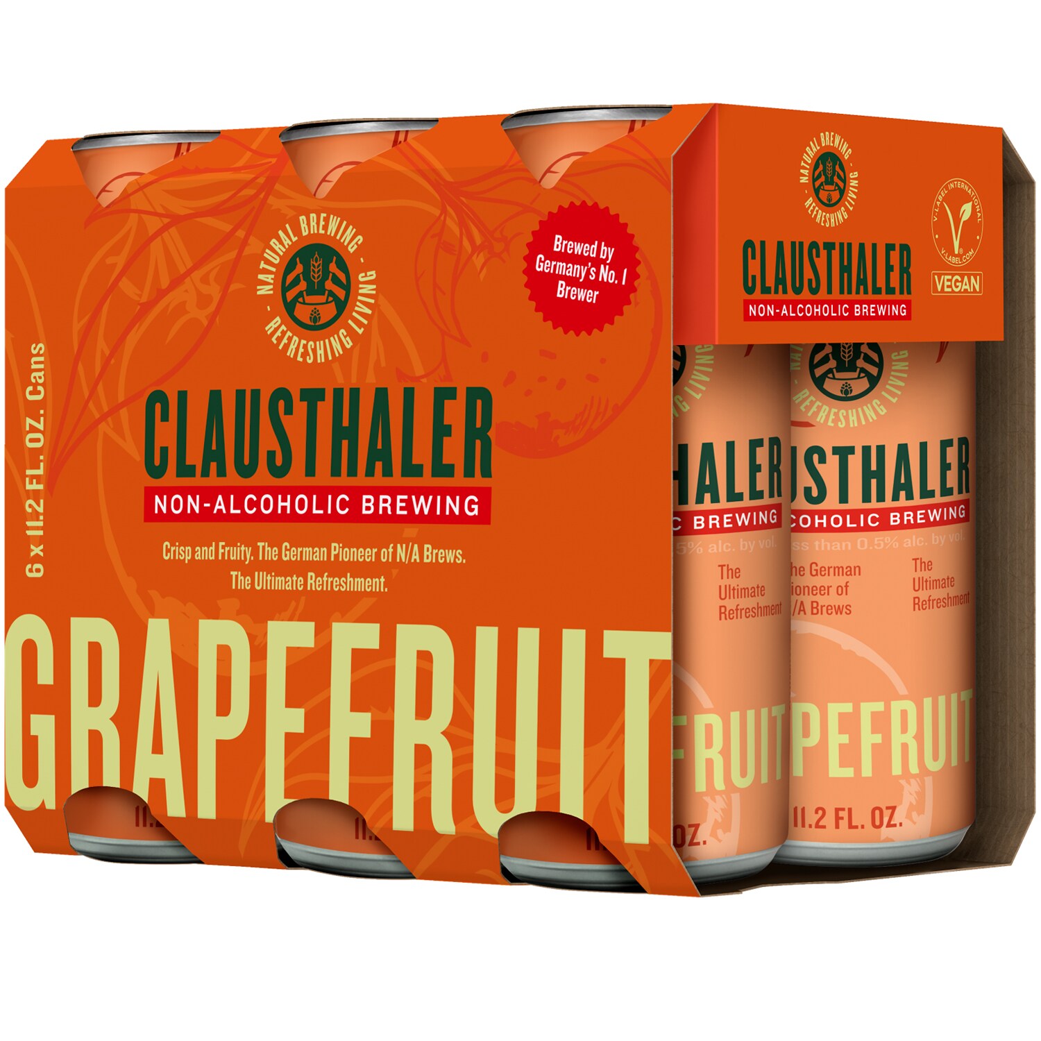 Clausthaler Grapefruit Non-Alcoholic Beer, Cans