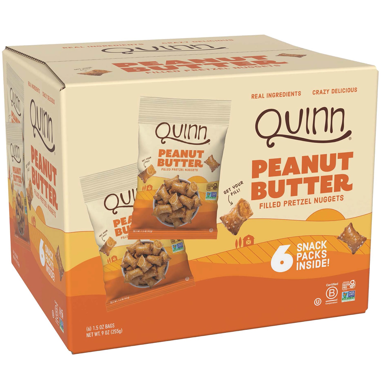 Quinn Pretzel Nuggets, Creamy Peanut Butter