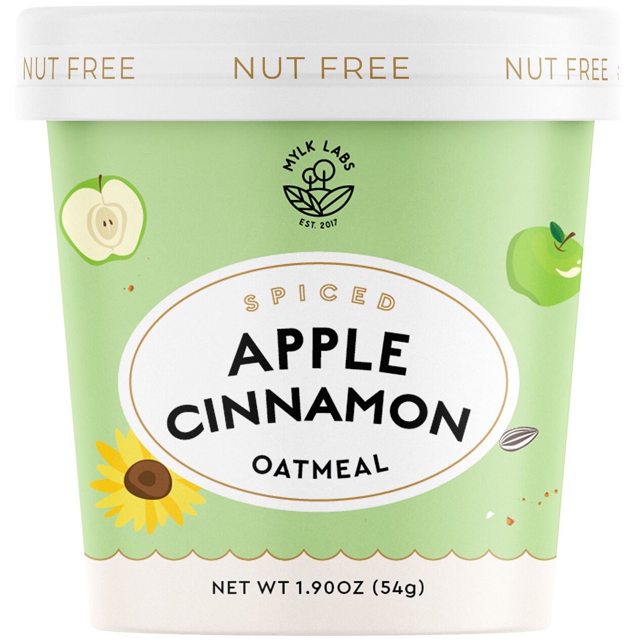 Mylk Labs Oatmeal Cup, Apple Cinnamon