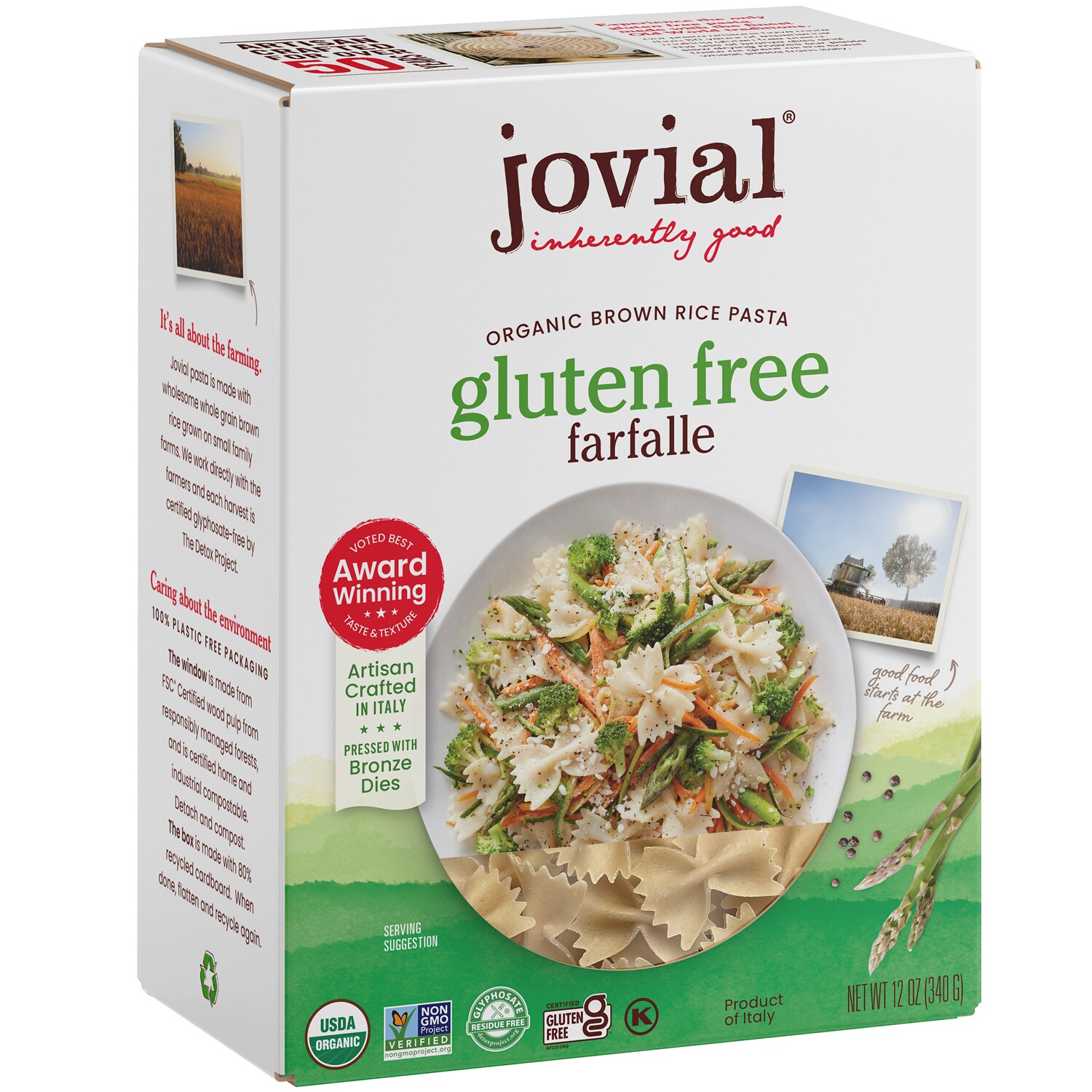 Jovial Organic Gluten-Free Brown Rice Farfalle