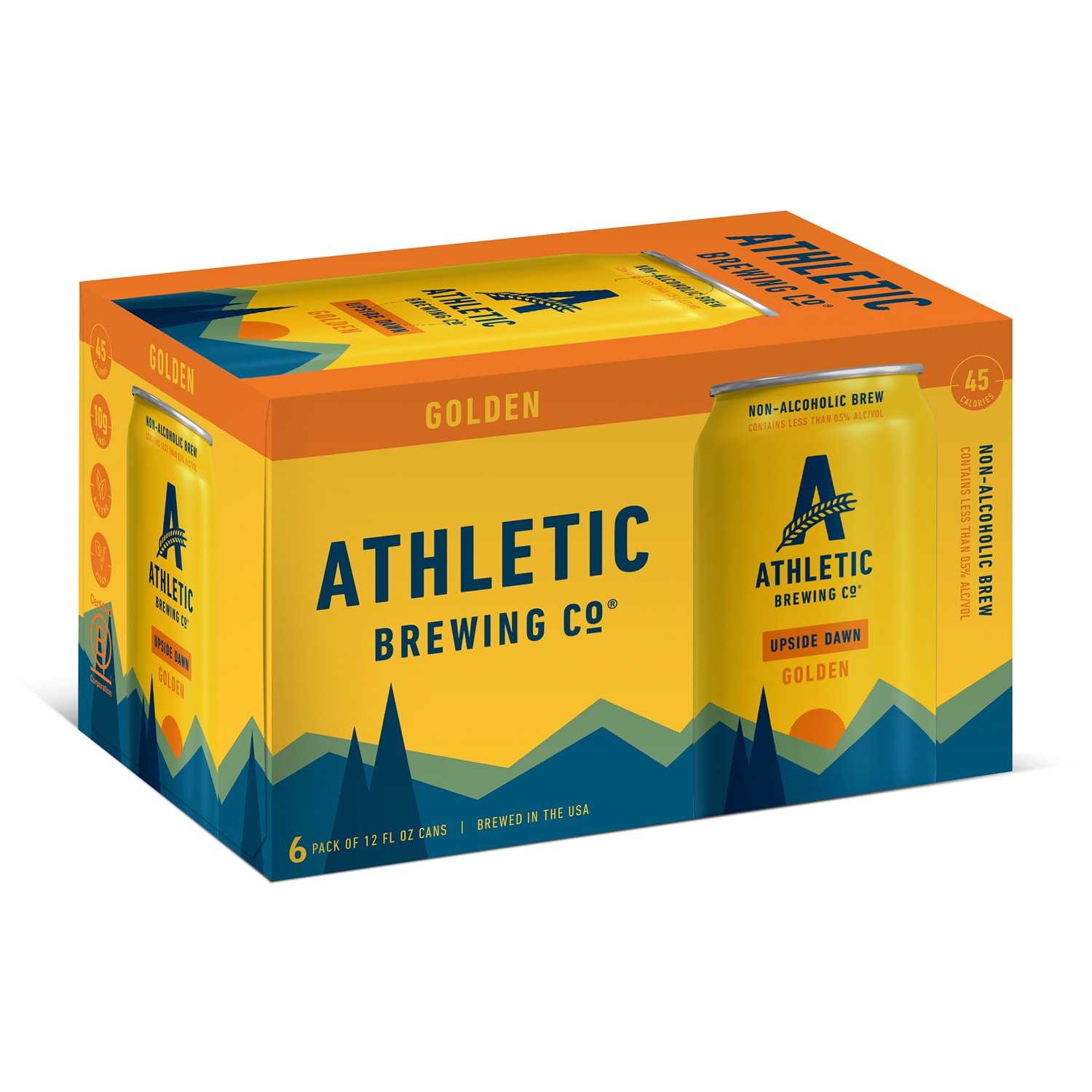 Athletic Brewing Co. Upside Dawn Non-Alcoholic Golden, Cans