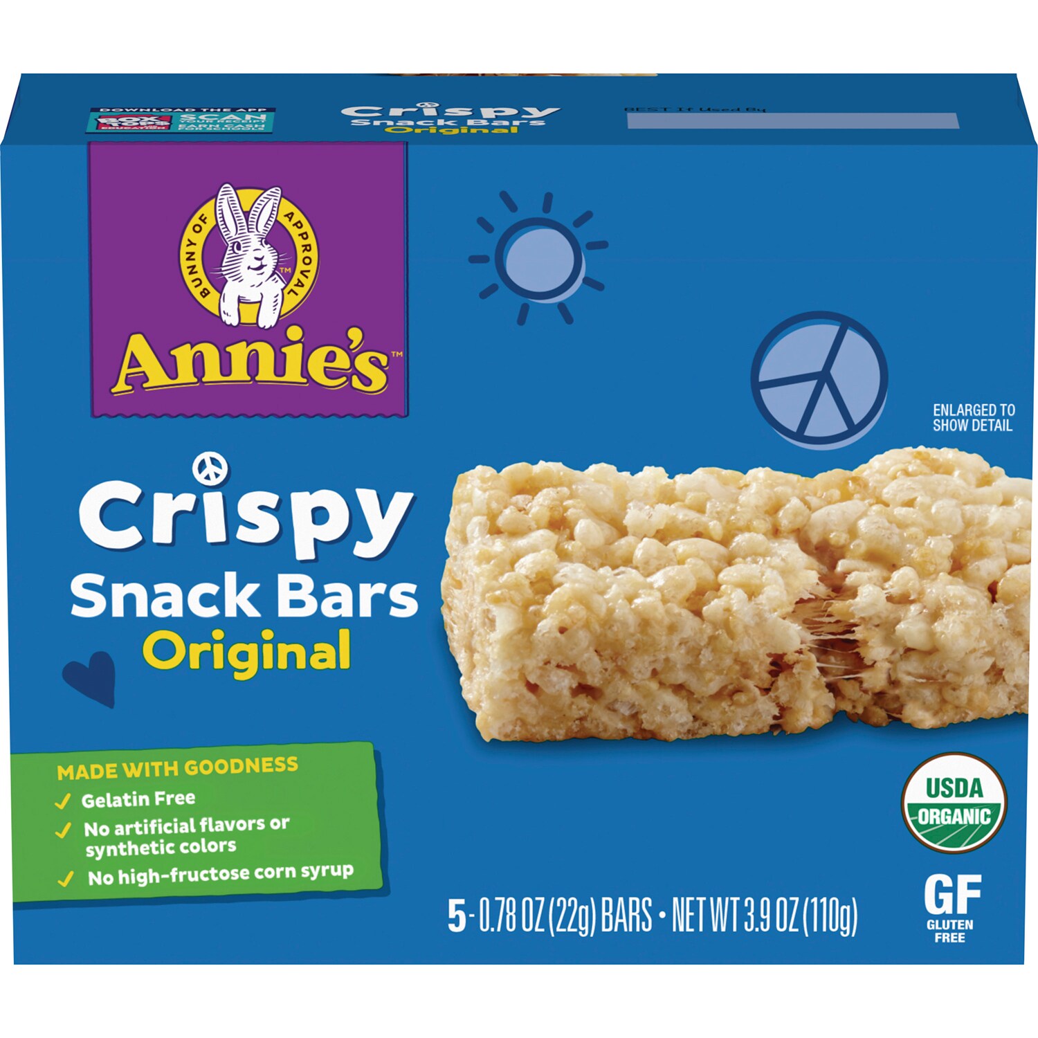 Annie's Organic Crispy Snack Bars, Original