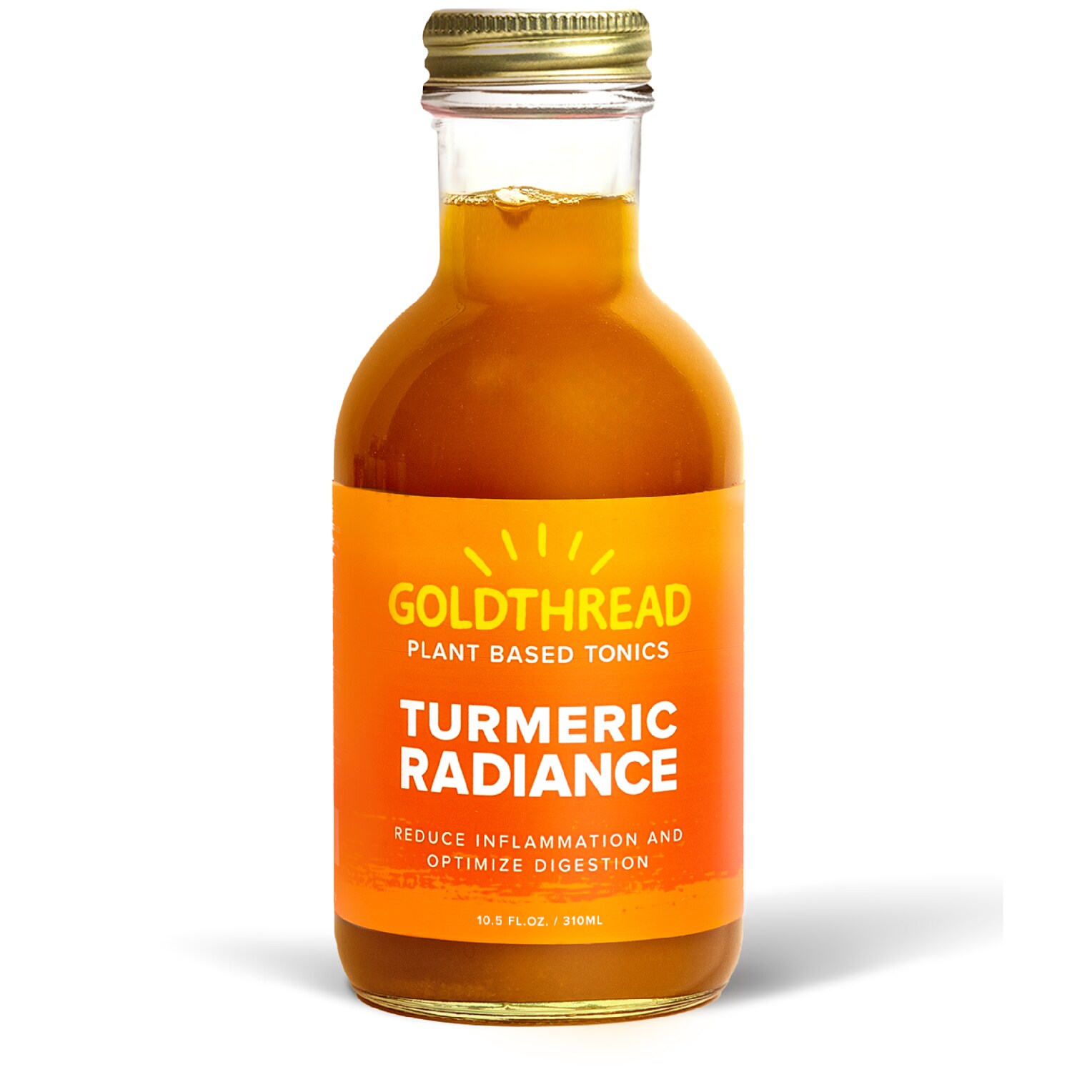 Goldthread Plant Based Tonic, Turmeric Radiance, Glass Bottle