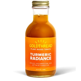 Goldthread Plant Based Tonic, Turmeric Radiance, Glass Bottle