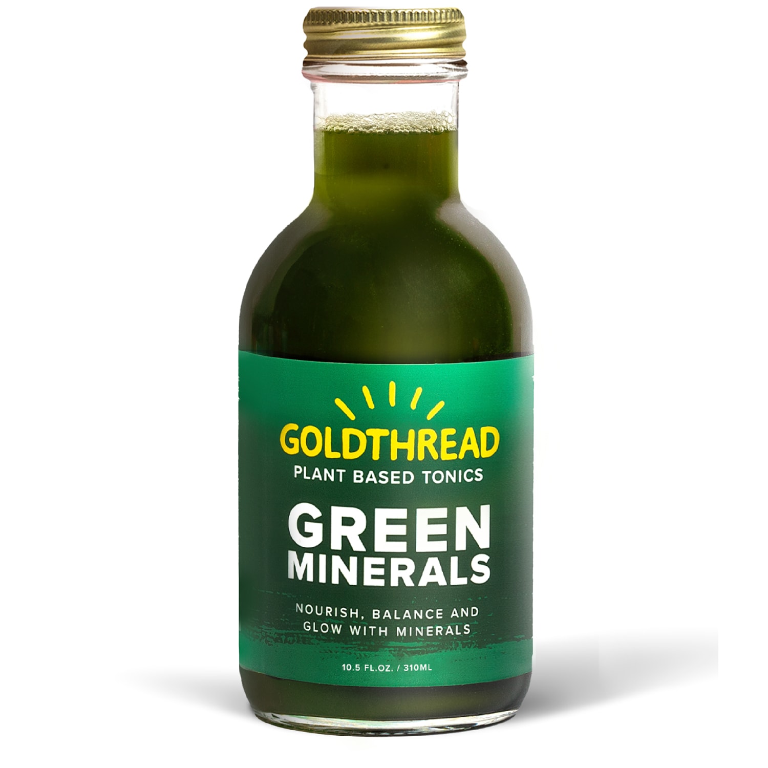 Goldthread Plant Based Tonic, Green Minerals, Glass Bottle