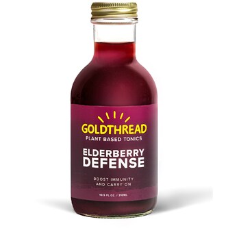 Goldthread Plant Based Tonic, Elderberry Defense, Glass Bottle