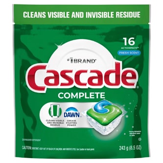 Cascade Complete ActionPacs Dishwasher Detergent, Fresh Scent