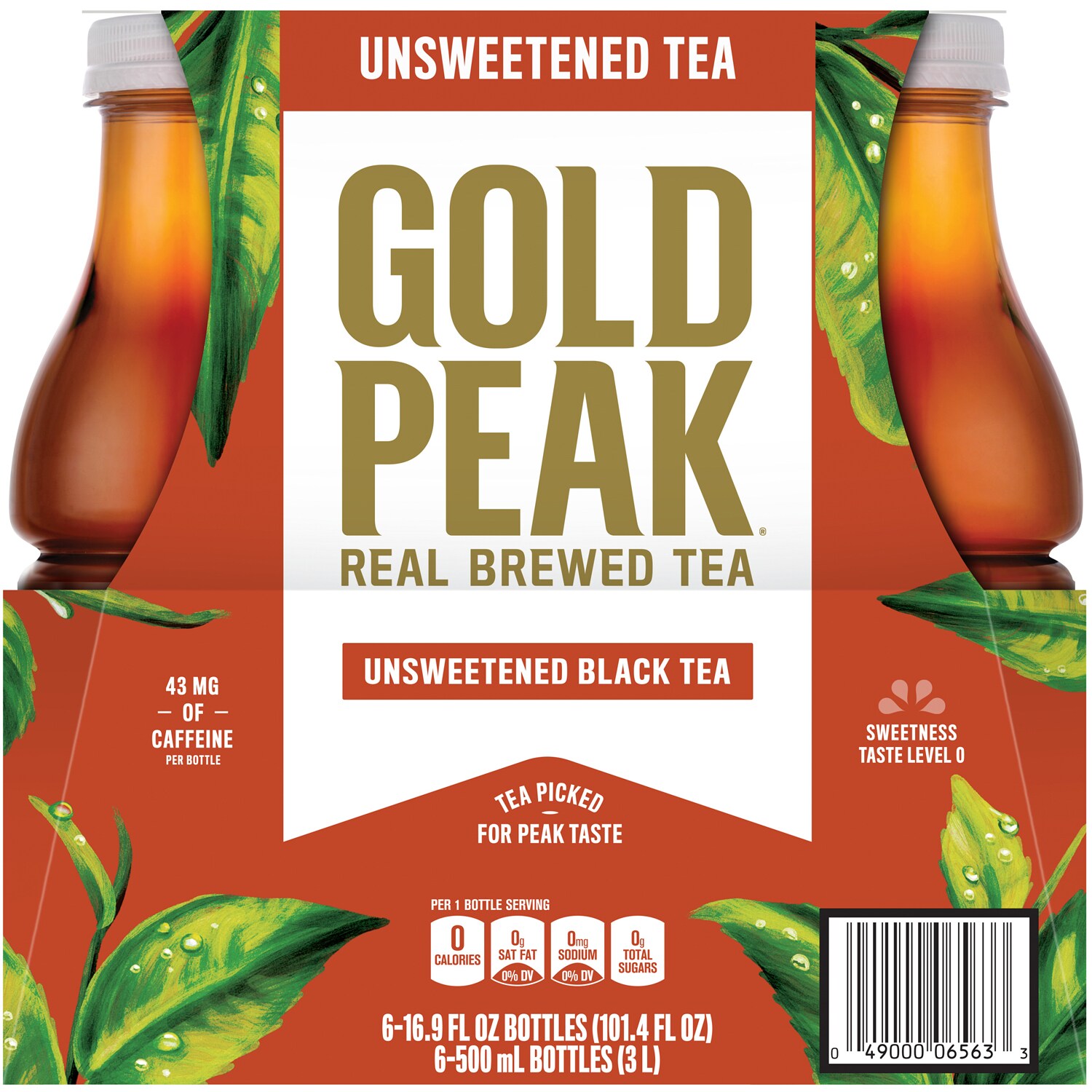 Gold Peak Unsweetened Tea, Plastic Bottles