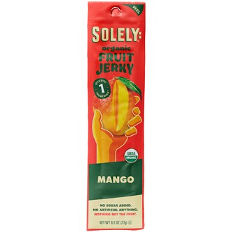 Solely Organic Fruit Jerky, Mango