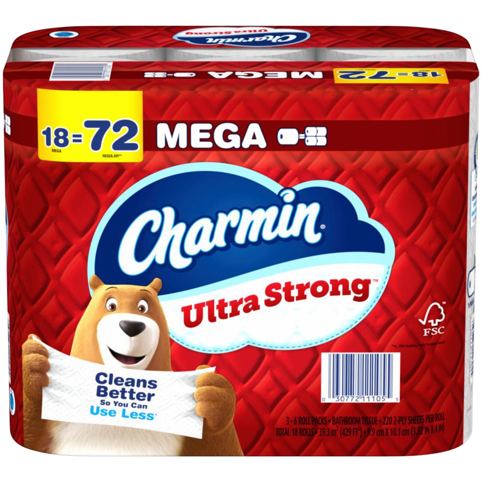 Charmin Ultra Strong 2-Ply Bathroom Tissue, Mega Rolls