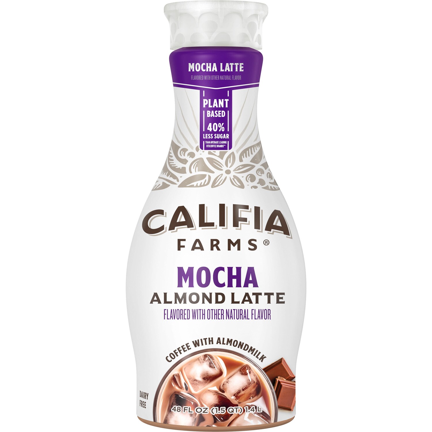 Califia Farms Cold Brew Coffee with Almondmilk, Mocha, Plastic Bottle