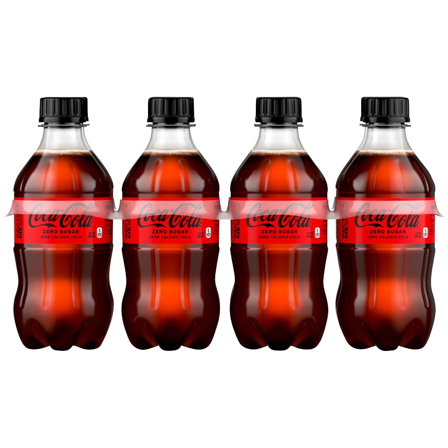 Coca-Cola Zero Sugar Cola, Plastic Bottles