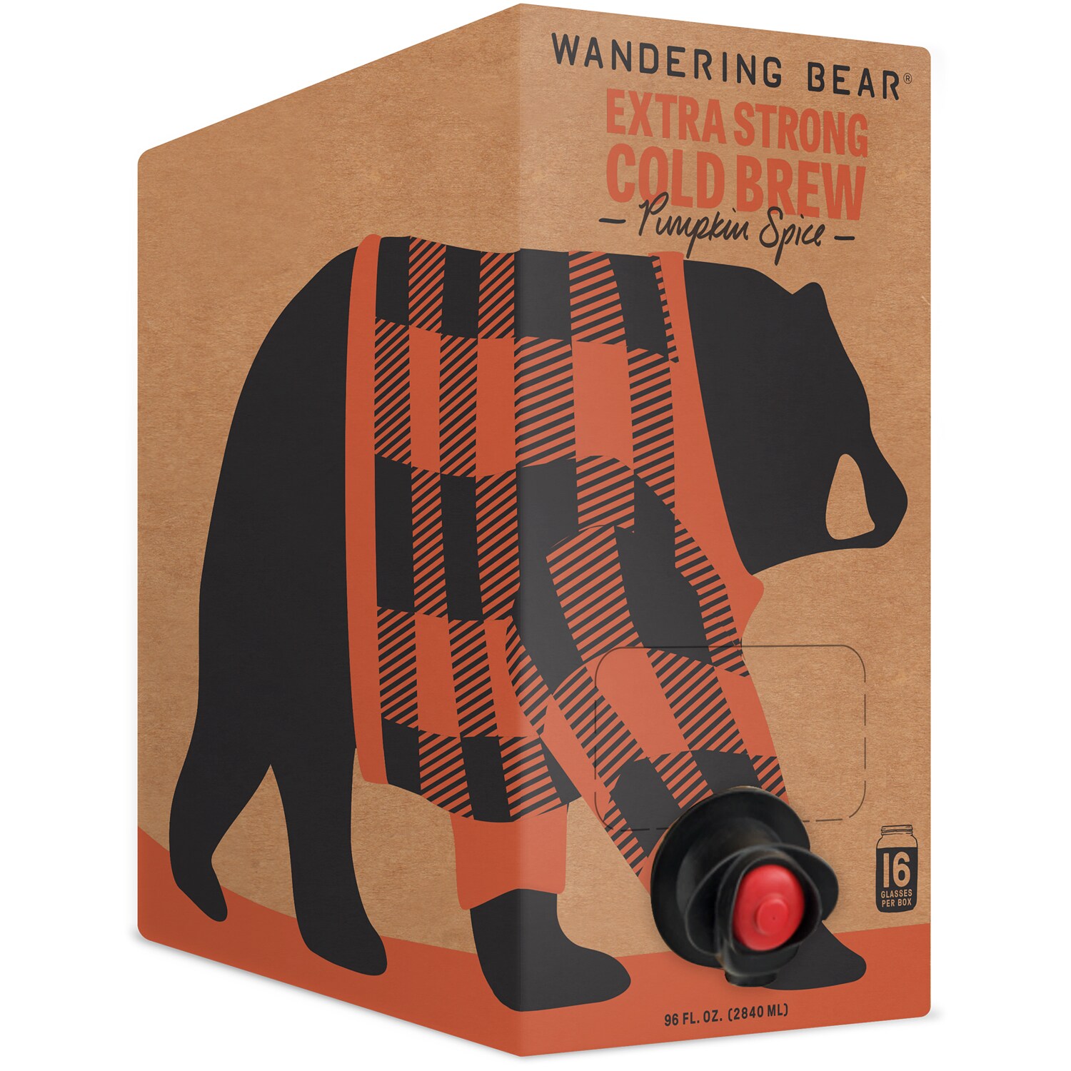 Wandering Bear Extra Strong Cold Brew Coffee, Pumpkin Spice, Carton