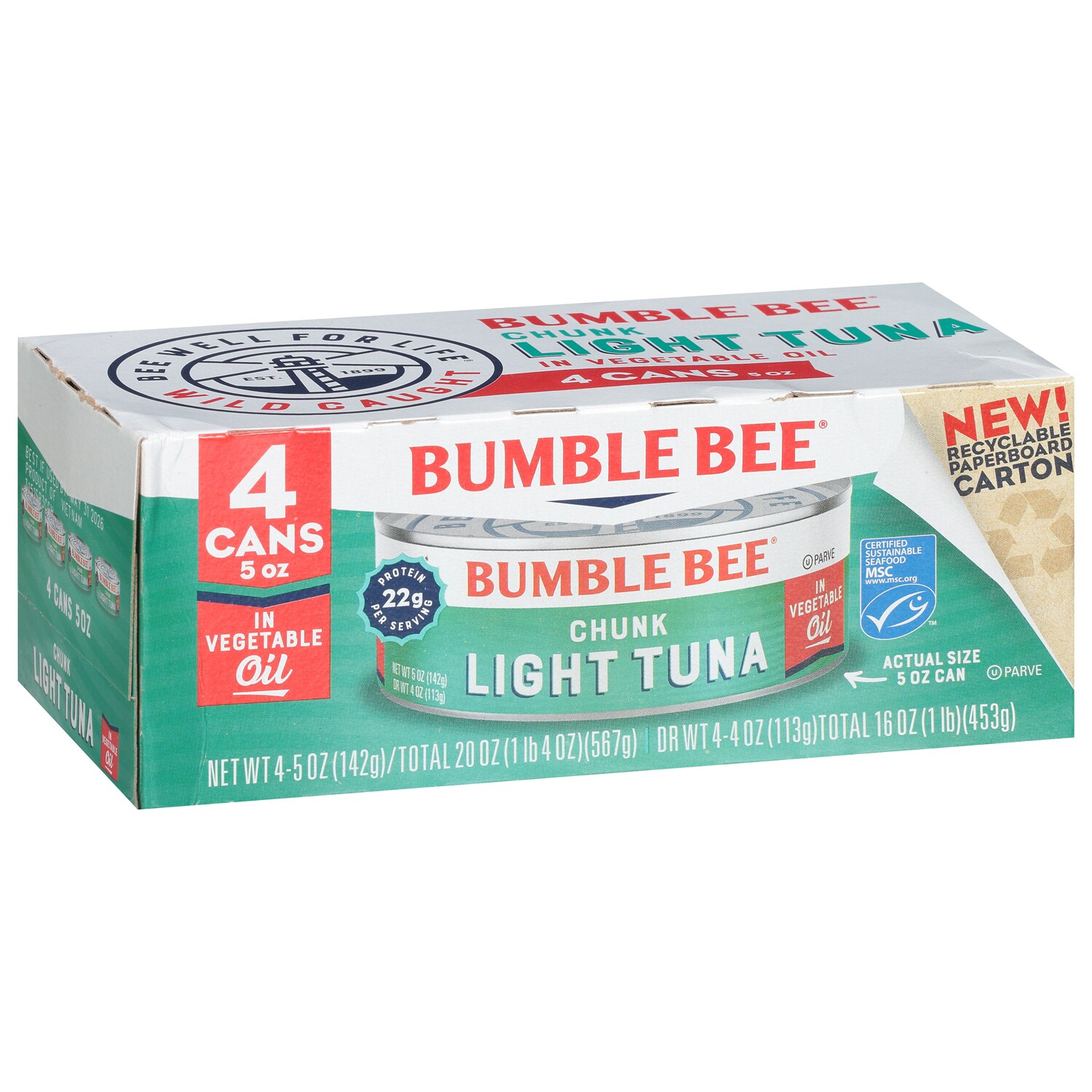 Bumble Bee Chunk Light Tuna in Water