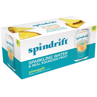 Spindrift Sparkling Water, Pineapple, Cans