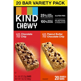 KIND Chewy Granola Bars Variety Pack, Chocolate Chip & Peanut Butter Chocolate Chip