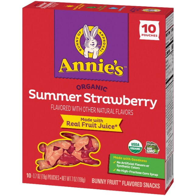 Annie's Organic Bunny Fruit Snacks, Summer Strawberry