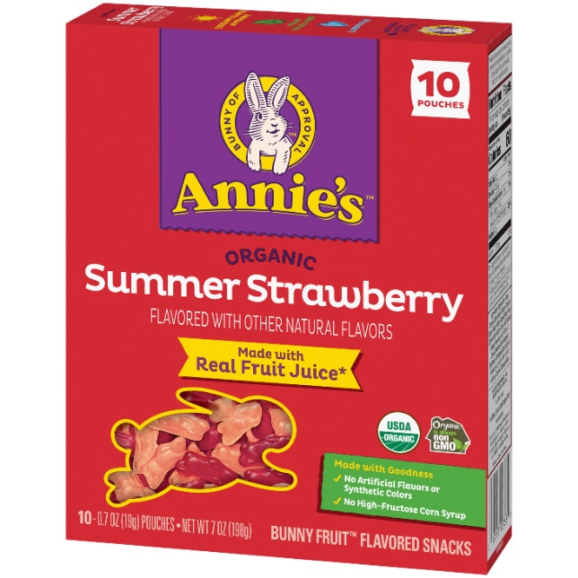 Annie's Organic Bunny Fruit Snacks, Summer Strawberry