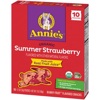Annie's Organic Bunny Fruit Snacks, Summer Strawberry