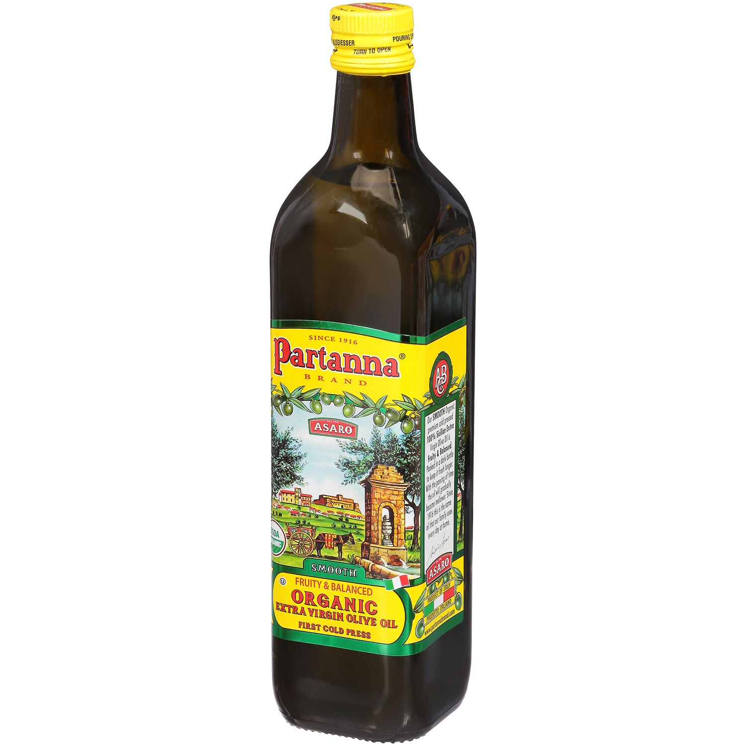 Partanna Organic Unfiltered Extra Virgin Olive Oil 