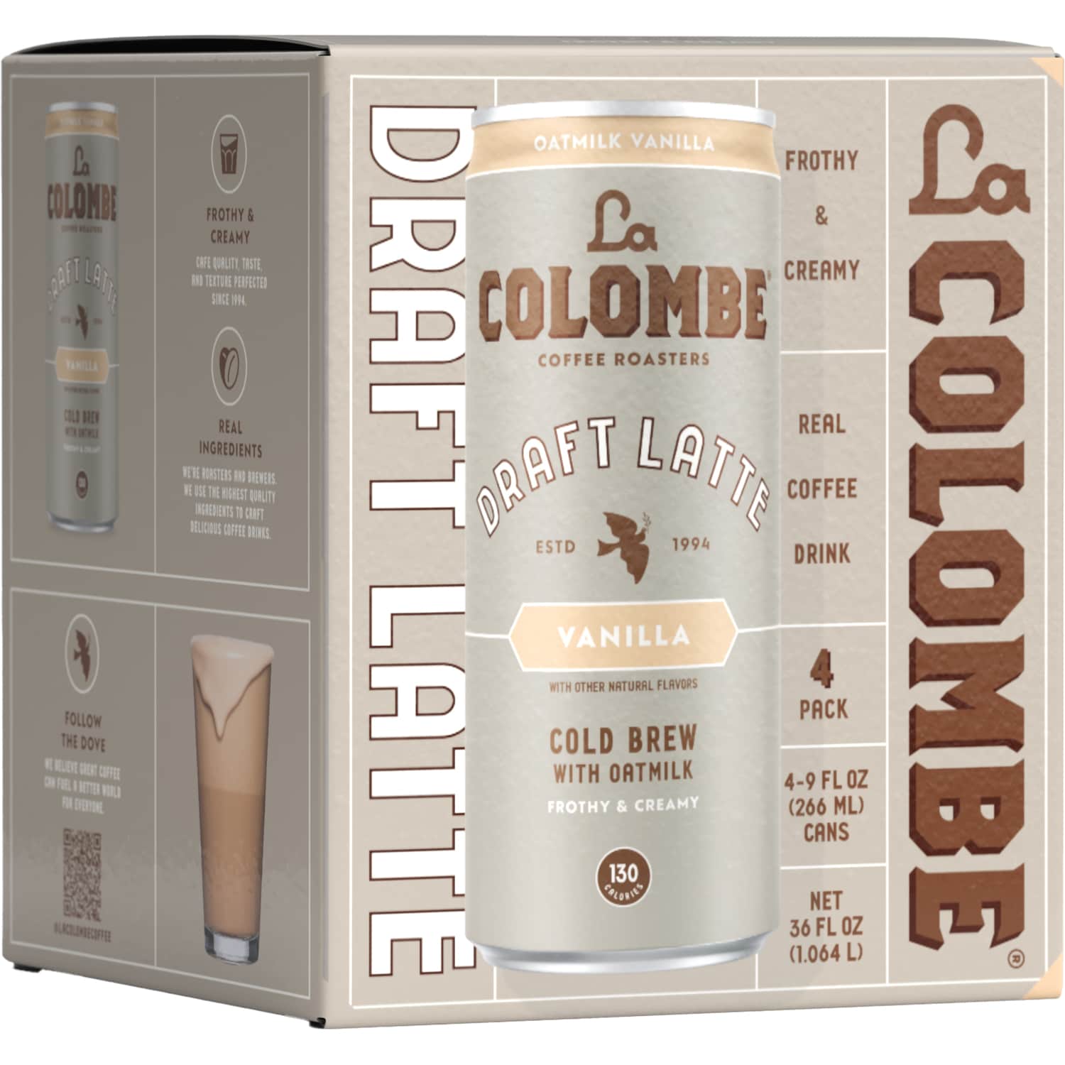La Colombe Oat Milk Vanilla Latte, Cans
