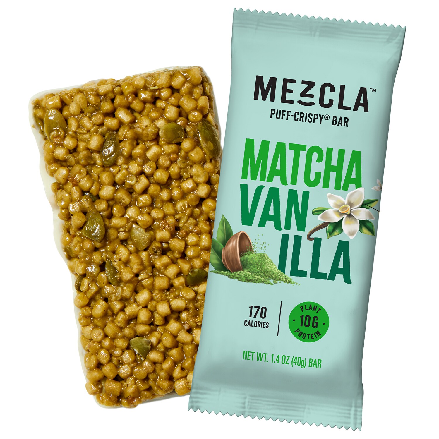 Mezcla Puff-Crispy Bar, Matcha Vanilla