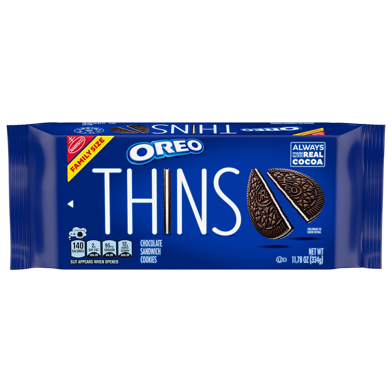 Nabisco Oreo Thins Chocolate Sandwich Cookies, Family Size
