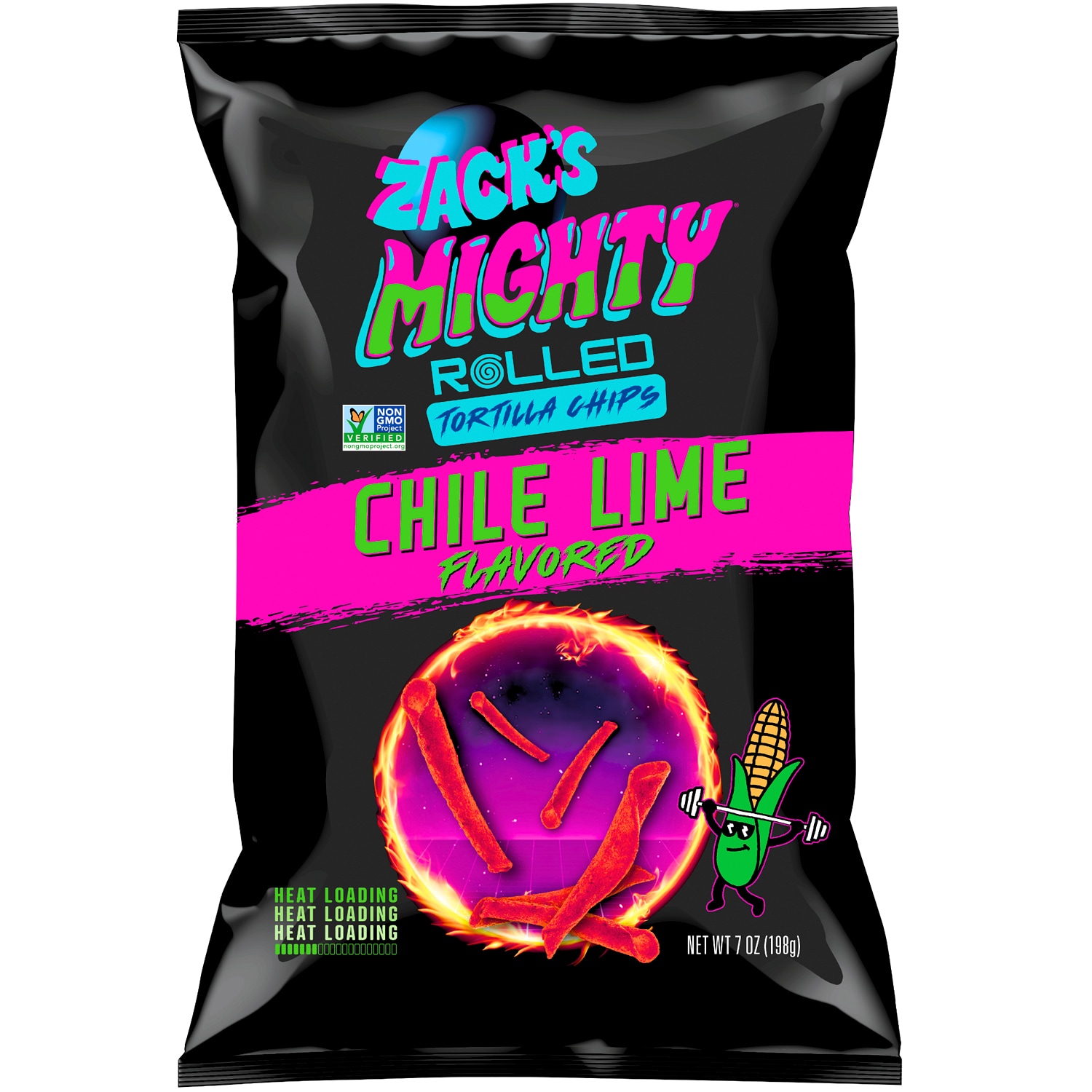 Zack's Mighty Rolled Tortilla Chips, Chile Lime
