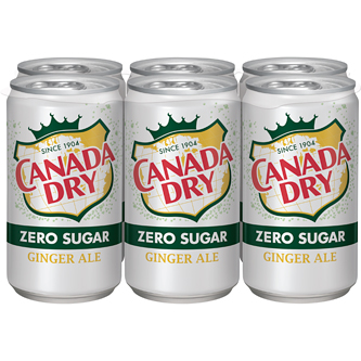 Canada Dry Zero Sugar Ginger Ale, Cans