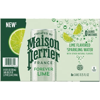 Maison Perrier Sparkling Water, Lime, Cans