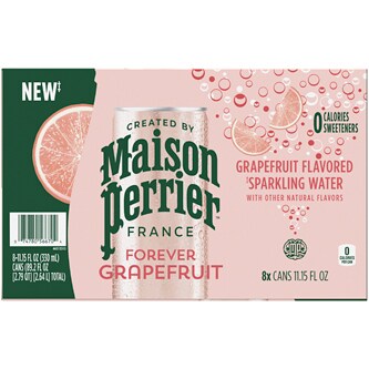 Maison Perrier Sparkling Water, Grapefruit, Cans