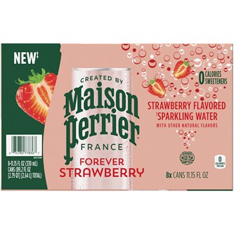 Maison Perrier Sparkling Water, Strawberry, Cans