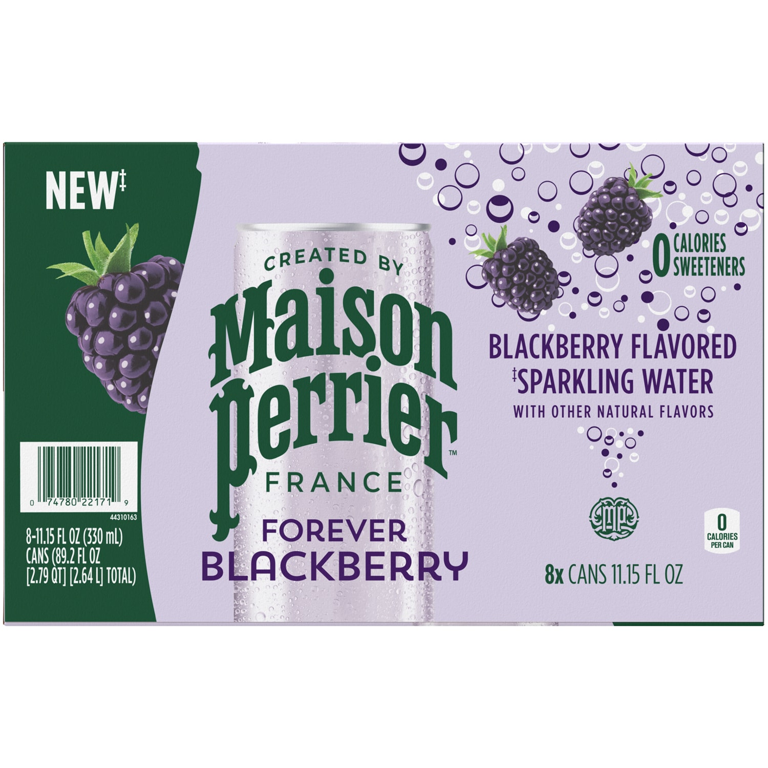 Maison Perrier Sparkling Water, Blackberry, Cans