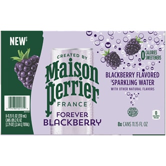 Maison Perrier Sparkling Water, Blackberry, Cans