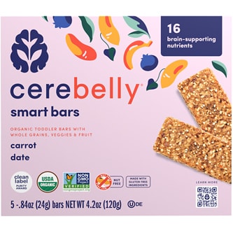 Cerebelly Organic Smart Bars, Carrot & Date