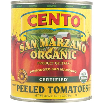 Cento San Marzano Certified Whole Peeled Tomatoes with Basil Leaf